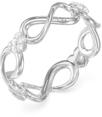 GUESS Damenring Unendlichkeit Silberfarben JUBR06050JWRH54