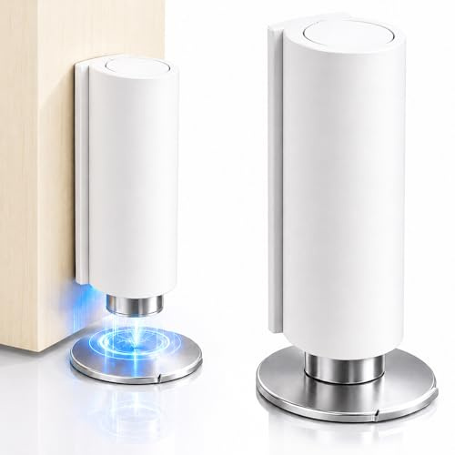Magnetischer Türstopper Türstopper Magnetisch Magnet Türhalter Türhalter Magnetisch Türstopper Zum Kleben - Ultraflacher 1,6 mm Bodentürstopper Ohne Bohren Selbstklebend Edelstahl Weiß