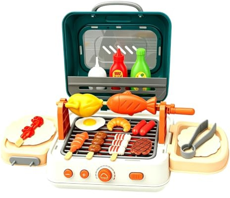 Set Giocattolo Barbecue per Bambini Set Cucina Barbecue Interattivo con | Cucina da Per Bambini e Bambine, Viaggio, Campeggio, Festa di Compleanno