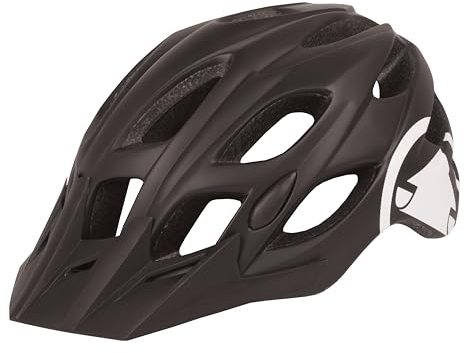 Endura Unisex Erwachsene Hummvee Fahrradhelm | Leicht | Verstellbar mit Visier Helm, Matt Black, M-L