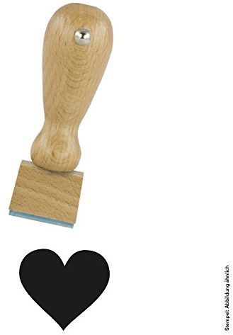 Holzstempel Herz für Bonuskarten/Treuekarten/Pass Pässe passend für Bereiche wie Gastronomie, Restaurant, Weinhandel, Getränkehandel, Freizeit, Gaststätte Bäckerei