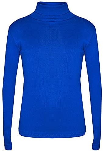 A2Z 4 Kids Girls Polo Neck T Shirt Top Thick Cotton - Polo Neck 002 Royal 9-10