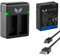 SK Akku für GoPro Hero 3 Hero 3 Plus 3+ Black White und Silver Edition | 1180mAh | + Dual Doppel Ladegerät Charger für AHDBT-301 AHDBT-302 und weitere