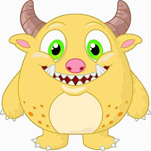 kleberio Monster Aufkleber Sticker Tiere Heckscheibenaufkleber selbstklebend Autoaufkleber Sticker für Kinder Dekoration Set Car Wohnwagen wetterfest 10 x 10 cm