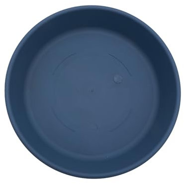 The HC Companies Soucoupe Ronde Classique en Plastique de 15,2 cm – Plateaux de Plantes d'intérieur et d'extérieur pour Pots – 17,1 x 17,1 x 2,9 cm – Bleu Ardoise