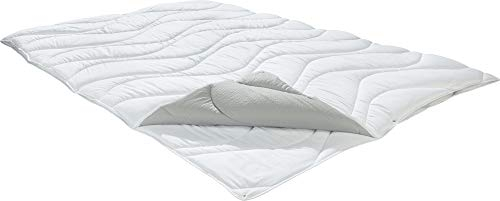 Erwin Müller Bettdecke, Vier-Jahreszeiten-Bett, Steppbett, Reisebett-decke Amper variable Wärmestufe Größe 135x200 cm - Microfaserbezug, Sommerseite und Winterseite, silikonisierte Hohlfaserfüllung, p