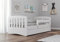 Bjird Kinderbett Jugendbett 80x160 80x180 Weiß mit Rausfallschutz Schublade und Lattenrost Kinderbetten für Mädchen und Junge - Classic I 160 cm