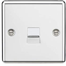 Telephone Master Outlet - Rounded Edge Polished Chrome