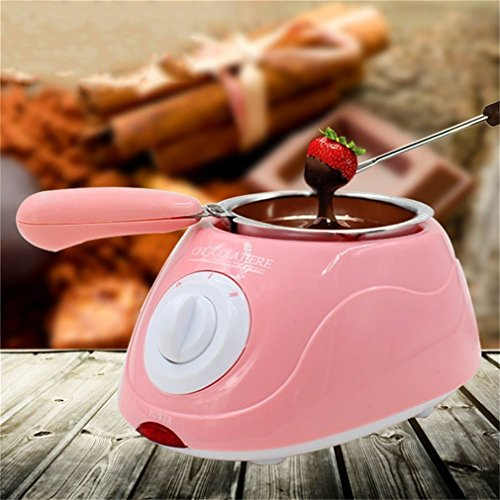 ele ELEOPTION Elektrische Schokoladen-Schmelztopf-Set Temperatur Einstellbar Schokoladenfondue-Sets mit Wiederverwendbarem Formenzubehör und 12 Rezepten für Melts Praline Butter Käse Caramel