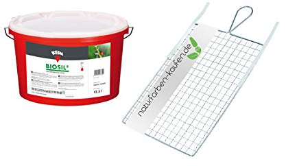 Keim Biosil Innenwandfarbe Weiß – Ökologische, Emissionsfreie Silikatfarbe, 12,5 Liter – Für Allergiker Geeignet, Hochdeckend, Schimmelwidrig, Stumpfmatt - mit einem praktischen Rollsieb