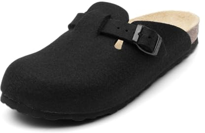 VITAFORM Clogs Unisex Weite H Wollfilz schwarz, 39