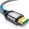 AviBrex Cavo HDMI 8K 1m, Cavi HDMI 2.0 a/b ad alta Velocità con Ethernet, Supporta 4K 60Hz HDR 2.0/1.4a, Video UHD 2160p, Ultra HD 1080p, 3D, compatibile PS3, PS4, TV, Computer e Monitor