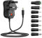 Zolt 36W Universal Power Adapter AC DC 3V 4.5V 5V 6V 7.5V 9V 12V Power Supply with 8 DC Plugs for Household Electronics, 3000mA Max