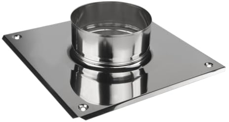 Stainless Steel Flue Liner Top Plate with Collar/Flange Chimney Pipe Connector (200mm)