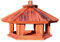 Vogel Futter Haus Größe XXL,Vogelhaus Holz,,Vogelhäuser Vogelfutterhaus Form: Sechseck, Braun