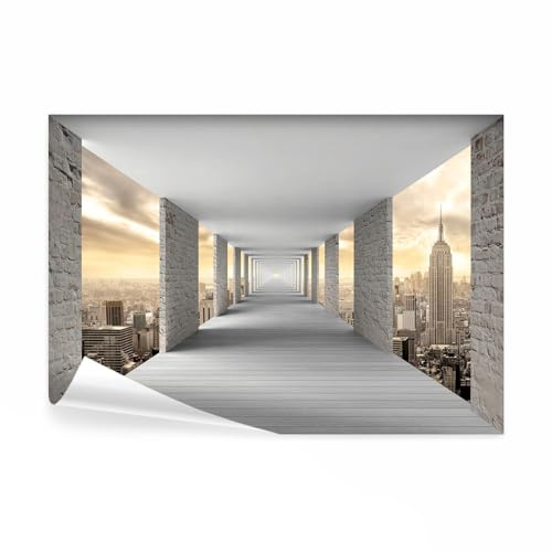 decomonkey Fototapete New York, 450x315 cm, XL, 3d Effekt Architektur City | Stein, Vlies, Schlafzimmer, Wohnzimmer, Tapete, Fototapeten, Tapeten, Vliestapete, Wandtapete, moderne, Wandbild, Wand