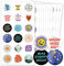 BIROYAL Sprüche Aufkleber - 504 Stk 4 cm Sticker Sprüche - Bunte Motivationssticker 28 Seiten - Inspirierende Motivationsaufkleber für Laptop, Geschenk, Umschlag, Scrapbook
