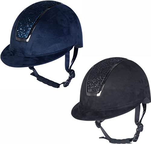 HKM Unisex – Erwachsene Shield Sparkle Reithelme, Dunkelblau, S