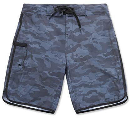 Maui Rippers Damen 4-Wege-Stretch 22,9 cm Badeshorts Boardshorts, Midnight Camouflage, 42