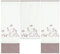 Scheibengardine modern 3er Set Mini Flächenvorhang Stickerei Blumenwiese Altrosa Weiß 4044 80x90 cm