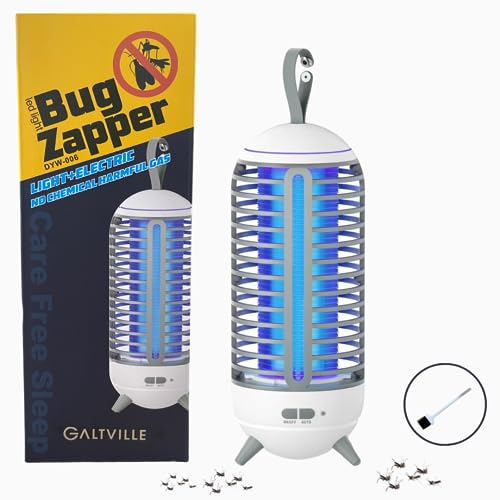 Galtville wiederaufladbare Mückenfalle-LED-Lampe mit 3-Licht-Auto-Modus | Elektronischer Insektenvernichter | Indoor Outdoor Bug Zapper Fliegenfalle für Camp, Haus, Garten, Büro