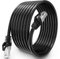 Cable Ethernet 10 Metros, Cat 6 Cable de Red Exterior FTP Blindado Cable a Granel Rj45 Network Cable Negro Cable Internet Alta Velocidad Cable Lan 250MHz Cabo de Rede para Enrutador Módem