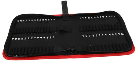 Hemobllo Drill Bit Storage Box Oxford Cloth Tool Pouch with Handle Organiser for 55 Drill Bits Large Capacity Case for Easy Transport (228 * 175 * 45mm)