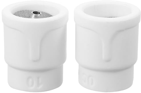 Housoutil Wig-Schweißbecher 2 Stück Keramik-Schweißbrennerbecher Set 2.50X2.20X2.20Cm Für Argon Lichtbogenschweißen Zubehör Für Präzise Schweißleistung Und Temperaturbeständigkeit