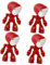 Garneck 4 Stück Roboter-Tischlampe Kinderzimmerdekoration Desktop-Dekor LED-Dekor Batterie Nachtlampe Roboterlampe Schreibtisch kleine Tischlampe Nachttischlampe Nachtlicht Student PVC