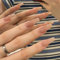 24pcs Long Coffin False Nails Nude Stick on Nails Ombre Press on Nails Removable Glue-on Nails Full Cover Acrylic Fake Nails Women Girls Nail Art Accessories