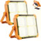 Luminea LED Arbeitsleuchte Akku: 2er-Set Solar-Akku-Strahler mit CCT-LEDs & Powerbank, 1000 lm, dimmbar (Arbeitsleuchte USB, Baustrahler)