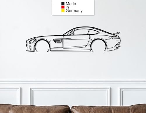 MetalGiftsWorld AMG GTS Edition 1 2016 Detailed, Metall Wandbild, Wanddeko, Auto Silhouette (Größe: 49 cm (19))