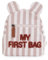 CHILDHOME, Kinderrucksack Baby, Schule, Kindergarten, Vorschule, Kinderkrippe, Zwei Fächer, Krippenrucksack, Flaschen geeignet, Sicherheitsschnalle, Wasserabweisend, My First Bag, Terracotta-Streifen