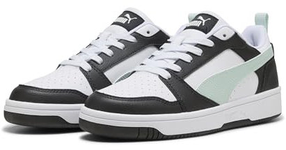 PUMA Rebound V6 Low Unisex Sneaker, Puma Black Peaceful Blue Puma White, 46 EU