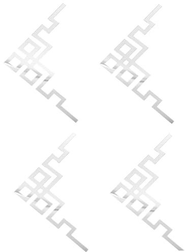 Yardenfun 4Pezzi Adesivi Murali Specchio Peel And Stick Decorativo Autoadesivo per Parete in Decorazioni per Casa Fai Ideale per Camera da Letto Bagno