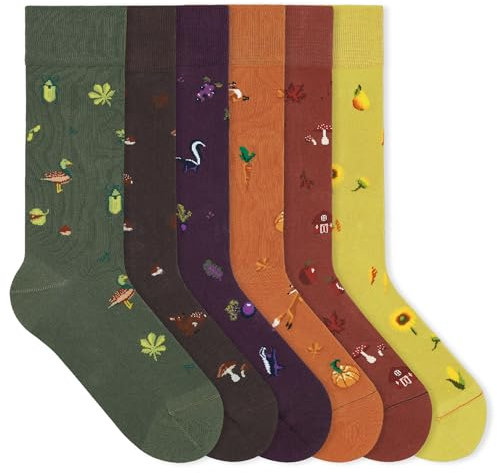 von Jungfeld - 6er Set Motiv Socken mit Hunter Icon - Bunte Socken in Gr. 43-46