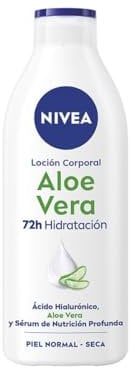 NIVEA Aloe Vera Körperlotion (1 x 400 ml), erfrischende Bodylotion für 72 h tiefe Feuchtigkeit, Feuchtigkeitslotion mit Aloe Vera, Hyaluronsäure und pflegendem Serum