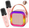 Lotvic Karaoke Maschine für Kinder Erwachsene, Mini Karaoke Maschine, Karaoke Maschine Kinder, Bluetooth mit 2 Kabellosen Mikrofon, Geschenke Spielzeug für Erwachsene, Mädchen, Jungen ab 3 4 5 Jahre
