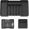 Cutlery Tray Plastic Drawer Organiser Expandable from 33 x 38cm to 57 x 38cm, 5cm Depth, Waterproof Utensil and Silverware Holder 6 to 8 Separate Slots for Kitchen, Bedroom, Office