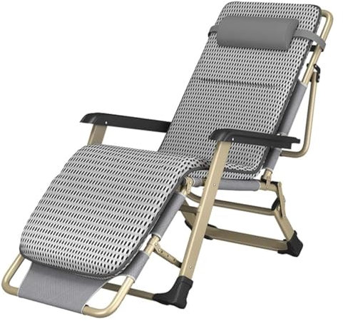 Fauteuil inclinable d'extérieur Zero Gravity Chaise de patio réglable avec tissu respirant, inclinable multi-angle, portable et durable, supporte jusqu'à 260 kg, gris