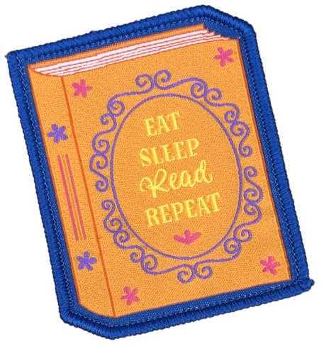 Pawprint Family | Eat, Sleep, Read, Repeat Sew on Patch | World Book Day Official Merchandise