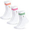 Occulto Damen & Herren Motiv Tennissocken mit Streifen 3er Pack (Modell: Summer), Statement Tennis Socken Drinks 39-42