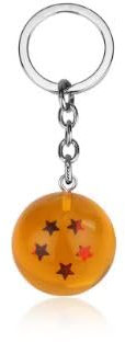DALOCA porte-clés boules de dragon Dragonball étoiles réalistes, orange., S
