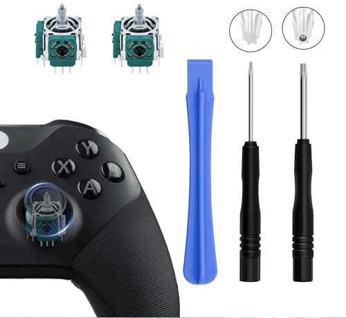 Mcbazel Repuesto de Joystick Analógico 3D y Herramientas de Reparación para Mandos Xbox Series Elite 2, Módulo 3D Thumbstick con Kit de Desbloqueo T6 T8