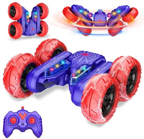Dreamlandia Macchina Telecomandata per Bambini, Spider Giochi Bambini 3 4 5 Anni Regalo Bambino 4 5 6 7-9 Anni Maschio Giocattoli Bambino 3-10 Anni Monster Truck