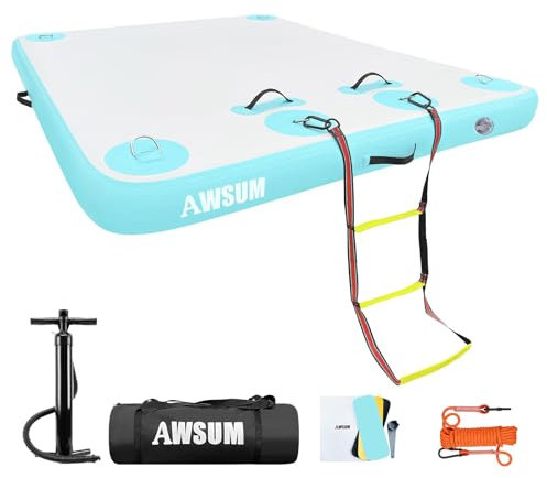 AWSUM 150 x 180 cm - Plateforme de bain gonflable - Pour mer, piscine, plage, océan