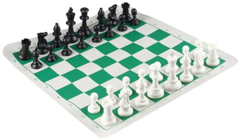 Nicear Tournament Chess Mat, Portable, Roll Up, Non-Slip, Lightweight, PU Leather, 34 x 34 cm, 1 Player, Age 7+