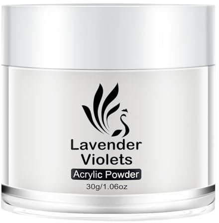 Lavender Violets Clear Dipping Powder for Nails 30g - Acrylic 2-in-1 3D Carving Marble Styling| DIY Salon-Grade Manicure | Air Dry, Sheer Base Color, Strengthening | Prevents Breakage N101