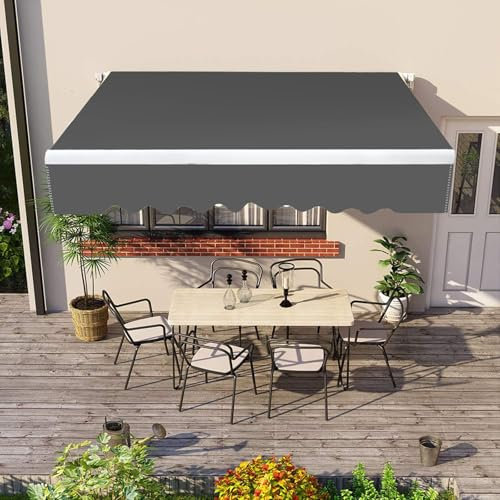 Replacement Awning Fabric, with Valance, Water-Repellent Durable, With Uv Protection, Made of Oxford cloth, Shade Canvas, for Outdoor Deck Balcony Yard Shop,004,(6.6x5ft) 2x1.5m