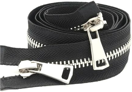 Hdhfjks Cerniera Lampo in Metallo a Doppia Apertura da 70/80/100/120 cm, 8#, Adatta per Abbigliamento da Esterno, Giacche, riparazioni di Cerniere, Accessori per Cucito Fai da Te,70 Centimetri